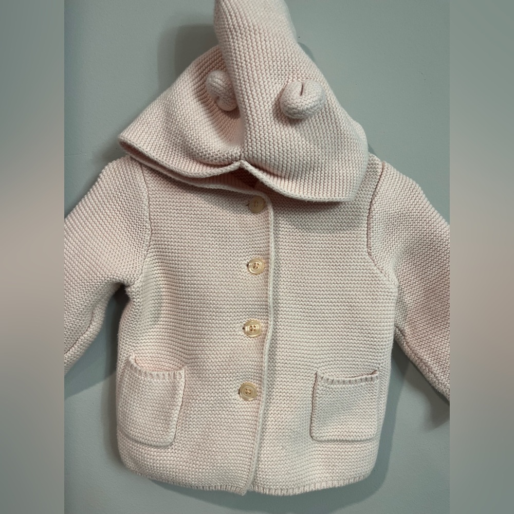 GAP Light Pink Kids Coat with Playful Hood - Picture 5 of 6